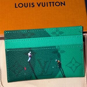Louis Vuitton Green Golf Card Holder